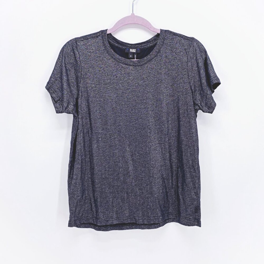 Paige‎ Ellison Metallic Silver Tee